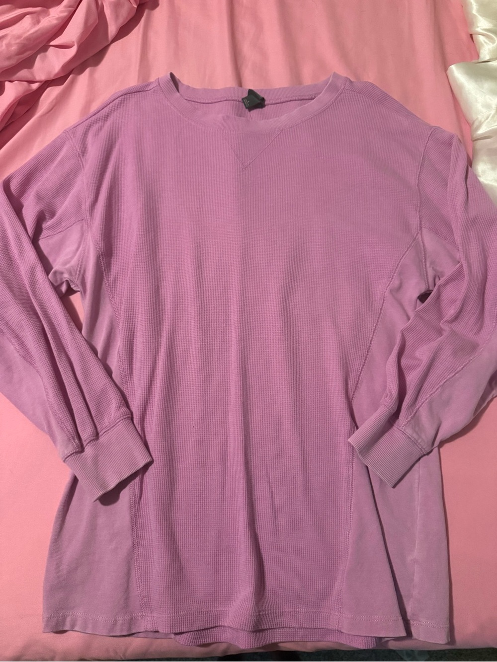 wild fable Lavender Long Sleeve Waffle Knit Top